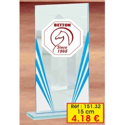 Trophée VERRE : Réf. 151-32  - 15cm